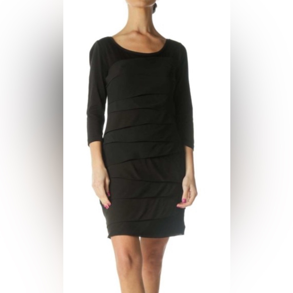 White House Black Market Black Long-Sleeve Dress!